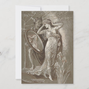 Tarjeta El espejo de Venus   Walter Crane