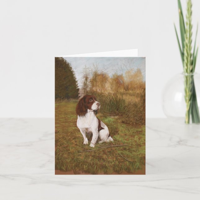 Tarjeta El esperar en las maderas (Anverso)