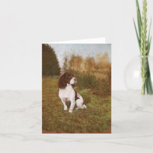 Tarjeta El esperar en las maderas