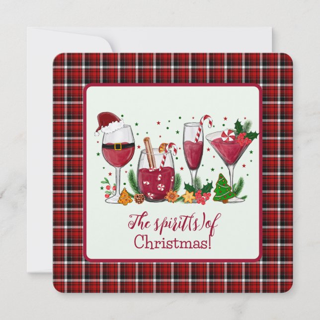 Tarjeta El espíritu de los cócteles Navidades (Anverso)