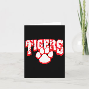 Tarjeta El Espíritu Escolar De Los Tigres De Vuelta A La E