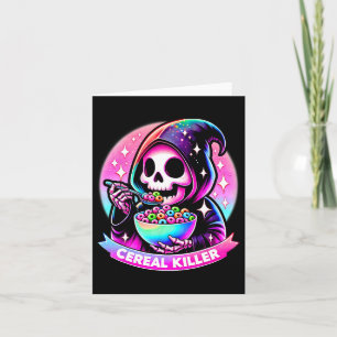Tarjeta El esqueleto de Halloween de Killer Reaper The Gri