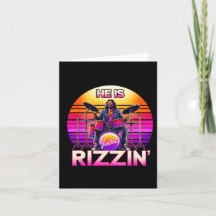 Tarjeta Él está rizando Jesús ha rizado Retro Cristiano Nd