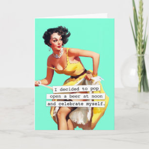 Tarjeta El estallido abre una botella de cumpleaños de la