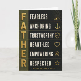 Tarjeta El Estándar del Padre (En Blanco Por Dentro)