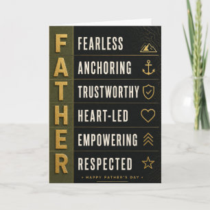 Tarjeta El Estándar del Padre (En Blanco Por Dentro)
