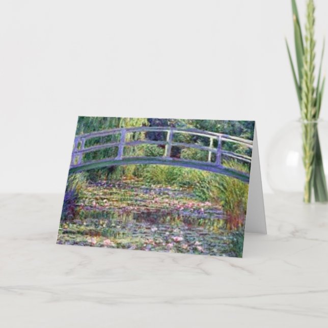 Tarjeta El estanque para lirios de agua de Claude Monet (Anverso)