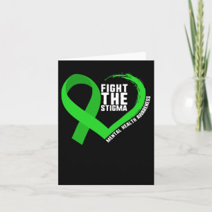 Tarjeta El estigma, la conciencia sobre la salud mental, l