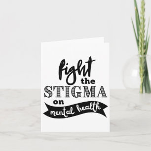 Tarjeta El estigma, la conciencia sobre la salud mental, l