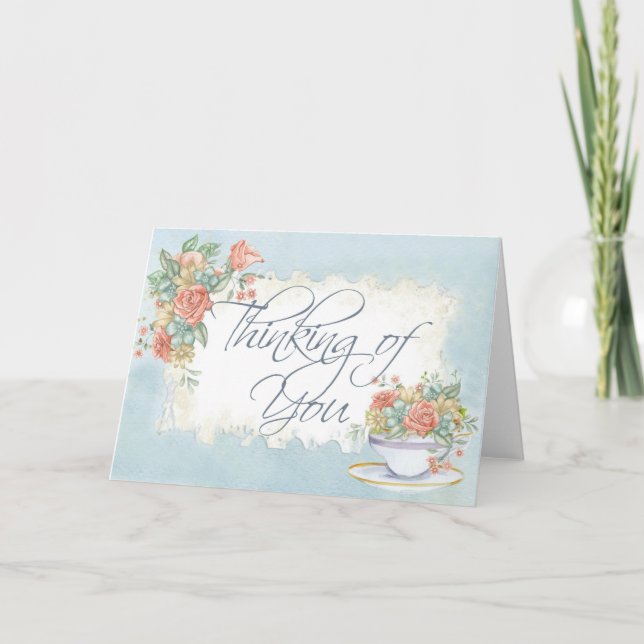 Tarjeta El estilo victoriano del pensamiento de tu carta (Anverso)