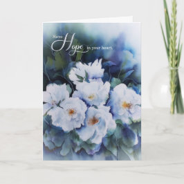 Tarjeta El estímulo tiene esperanza en tu flor azul cardía