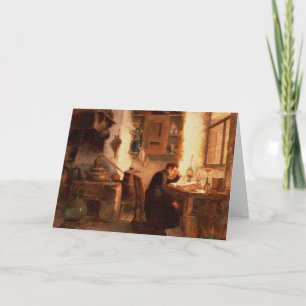 Tarjeta El estudiante de la química y de la farmacia