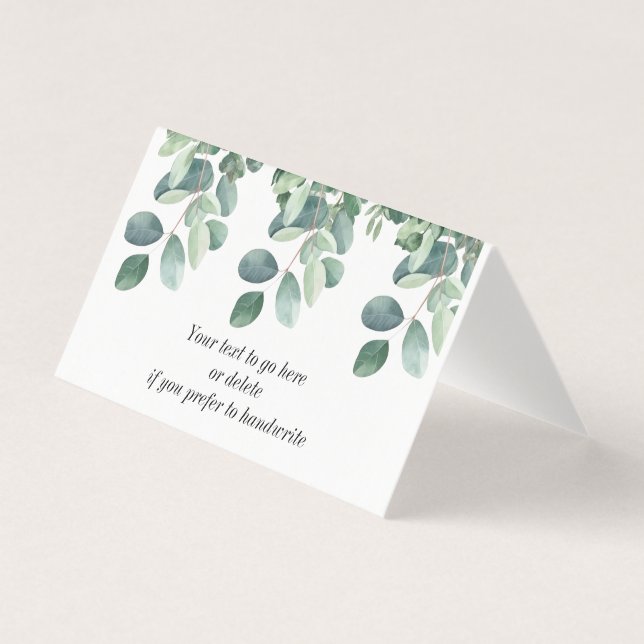 Tarjeta El eucalipto verde deja lugar a la posición de la  (Anverso)