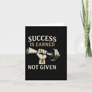 Tarjeta El Éxito En La Construcción De Cuerpos De Gimnasio