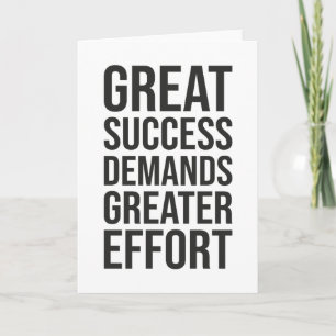 Tarjeta El éxito exige esfuerzo - Gimnasio, agitación, éxi