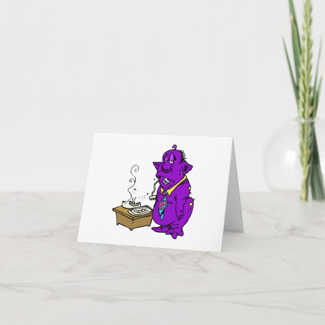 Tarjeta El extranjero comió mi ordenador (Anverso)