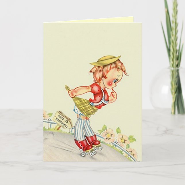 Tarjeta El extremo retro se divierte la colina escarpada (Anverso)