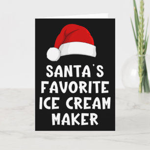 Tarjeta El fabricante de helados favorito de Santa en Navi