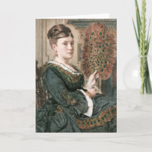 Tarjeta El fanático del pavo real   Edward John Poynter