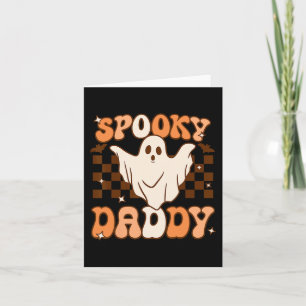 Tarjeta El fantasma de Halloween retro Groovy espantó a pa