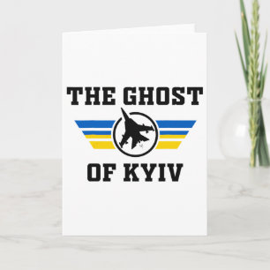 Tarjeta El Fantasma De Kiev.Me Siento Con Ucrania Bandera 