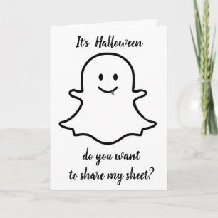 TARJETA **EL FANTASMA VOLADOR SE OCUPARÁ DE TI** HALLOWEEN