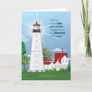 Tarjeta El faro resplandece su luz
