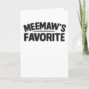 Tarjeta El Favorito De Meemaw Divertido Abuelo Nieto