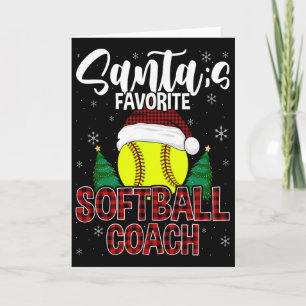 Tarjeta El favorito de Papá Noel divertido entrenador suav