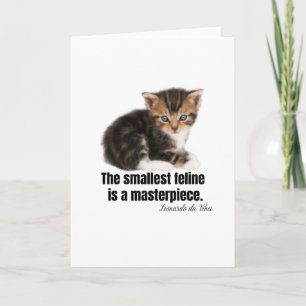 Tarjeta El felino más pequeño es una obra maestra.