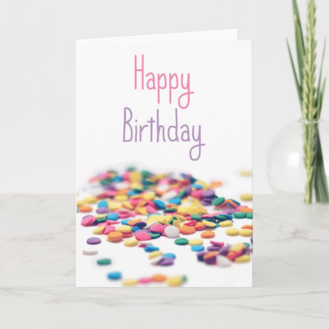 Tarjeta El feliz cumpleaños asperja (Anverso)
