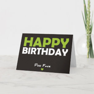 Tarjeta El feliz cumpleaños Poo hace frente