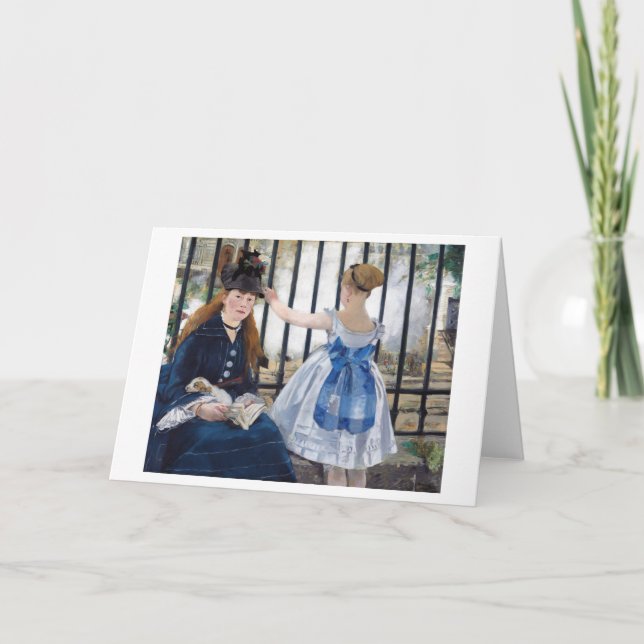 Tarjeta El ferrocarril, Edouard Manet (Anverso)