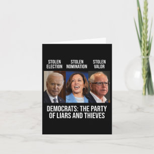 Tarjeta El Fiesta De Mentirosos Y Ladrones Apoya Al Presid