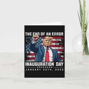 Tarjeta El Fin De La Inauguración D Del Presidente Trump