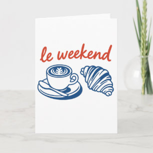 Tarjeta el fin de semana francés