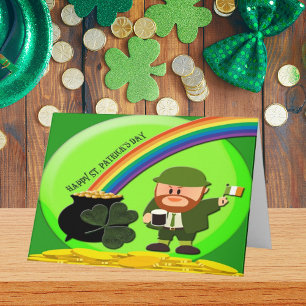 Tarjeta El fin del arcoiris en el Día de San Patricio