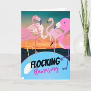 Tarjeta El Flamenzo Flamengo Gracioso Gracias Flamingos