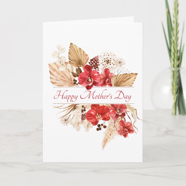Tarjeta El floral interior del día de la madre (Anverso)