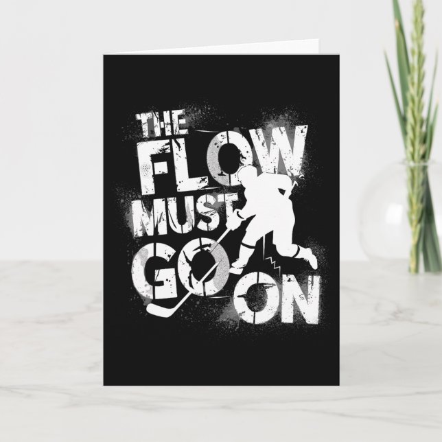 Tarjeta El Flujo Debe Continuar - Ice Hockey Grind  (Anverso)