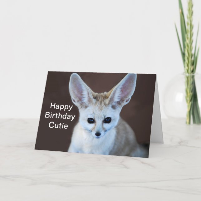 Tarjeta El Fox más lindo de Fennec de los mundos (Anverso)