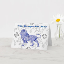 Tarjeta El fuerte león de papá hizo el Día del Padre