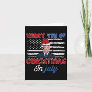 Tarjeta El Funny Vintage Joe Biden Merry 4 De Navidades En