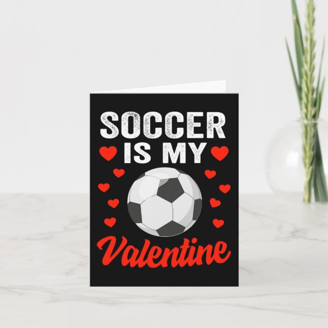 Tarjeta El fútbol Día de San Valentín es mi fútbol de San  (Anverso)