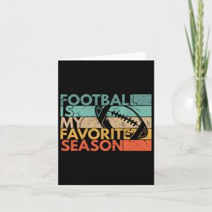 Tarjeta El fútbol es mi temporada favorita vintage retro f