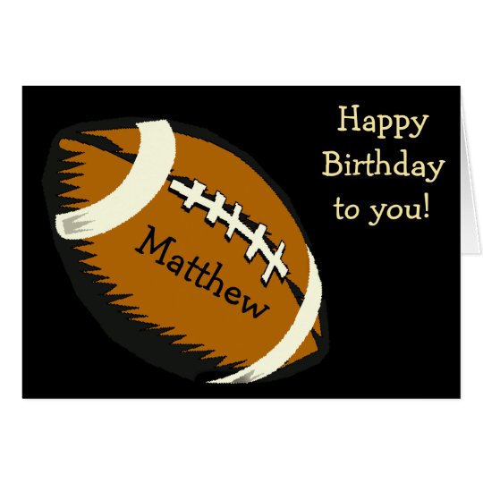 Tarjeta El fútbol se divierte negro y el cumpleaños de