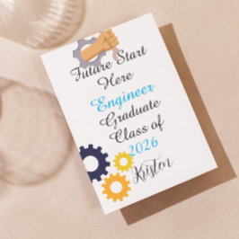 Tarjeta El futuro comienza ahora. Graduación de ingeniero 