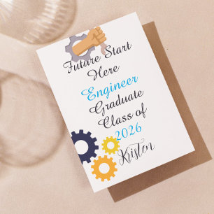 Tarjeta El futuro comienza ahora. Graduación de ingeniero 