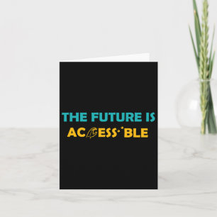 Tarjeta El Futuro Es Accesible En Braille, El Rótulo Estad
