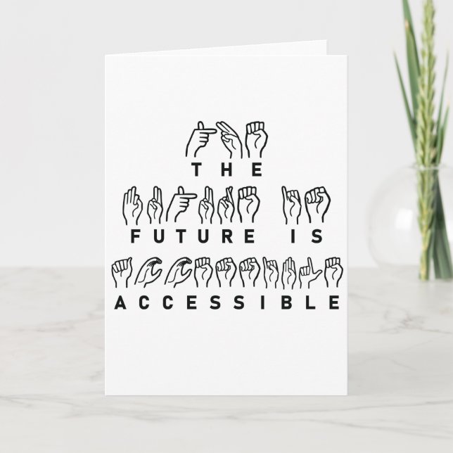Tarjeta El futuro es lenguaje de Rótulo ASL accesible (Anverso)